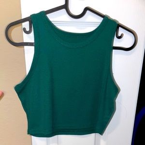 green tank top
